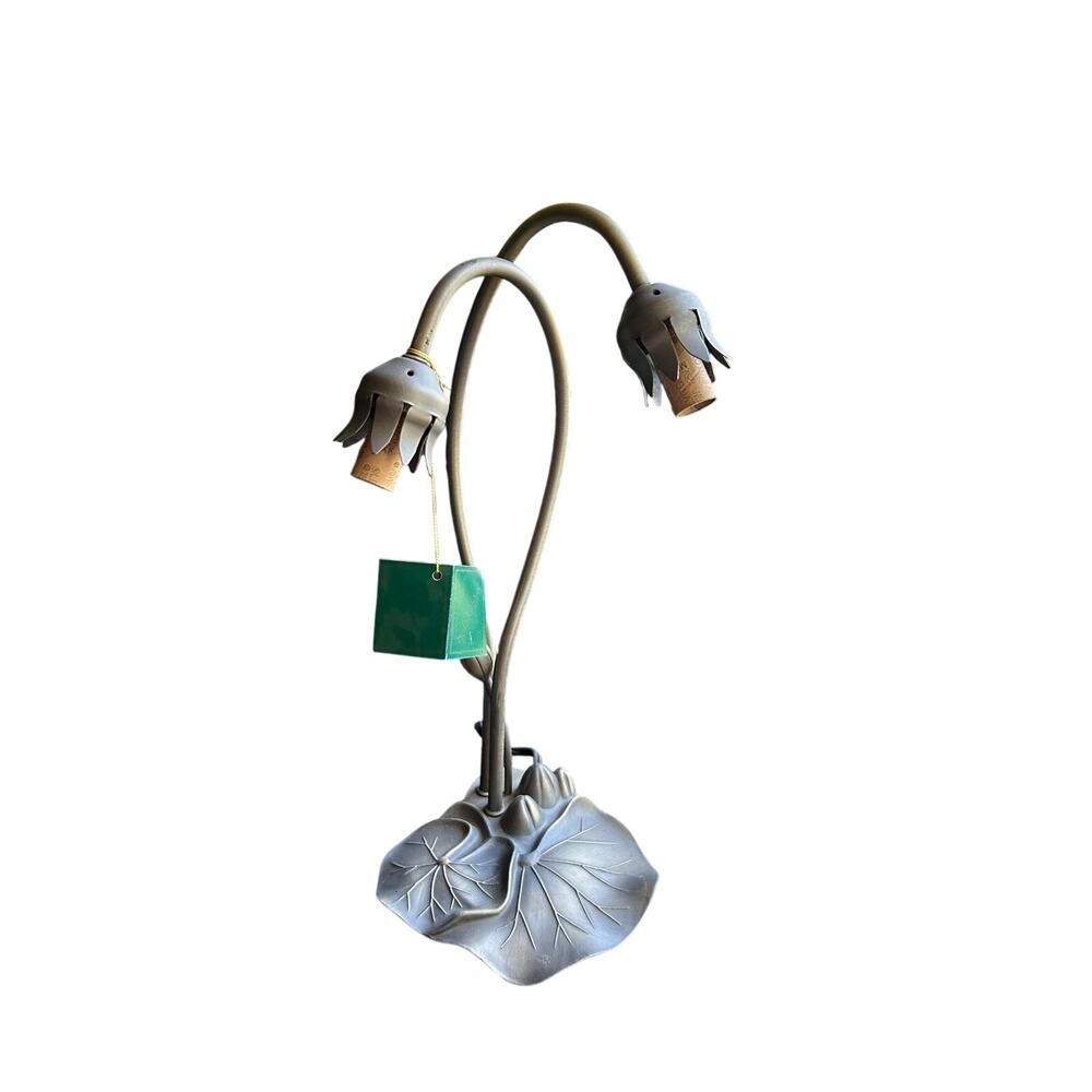 NWT Vintage Bombay Company Tiffany style Pond Lily Pad gooseneck accent lamp